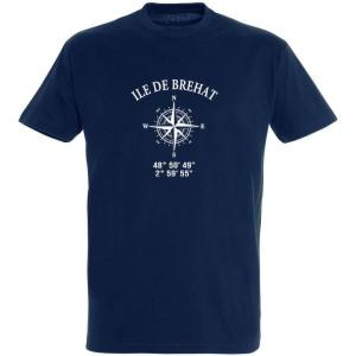 Tshirt unisexe Ile de Bréhat GPS Marine S