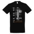 T-shirt unisexe Ile de Re le Phare des Baleines Noir Profond S