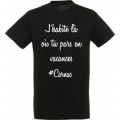 T-shirt unisexe J'habite Ou Tu Pars en Vacances... Carnac Noir Profond XS