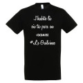 T-shirt unisexe J'habite Ou Tu Pars en Vacances...Le Guilvinec Noir Profond S