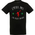 T-shirt unisexe J' Peux Pas J'ai Pelote Basque Noir Profond S