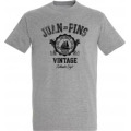 T-shirt unisexe Juan les Pins Vintage French Riviera Gris Chiné S