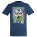 T-shirt unisexe Keep Nervous Guy Loup Bonnet Vallée D’Ossau Denim XS