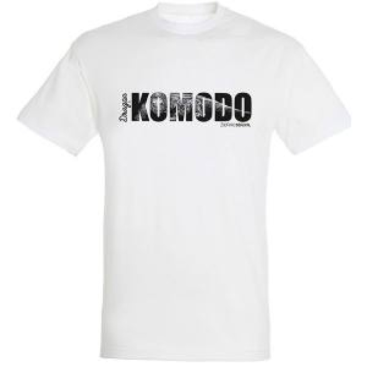 T-shirt unisexe Komodo Zoo de Beauval (Largeur 22 Cm Xxs-Xs) (Largeur 24 Cm pour S-M) (Largeur 28 Cm pour L-Xl) (Largeur 30 Cm pour Xxl) Placer le Haut du Dessin &agrave; 9 Cm du Bas du Col Blanc XXS