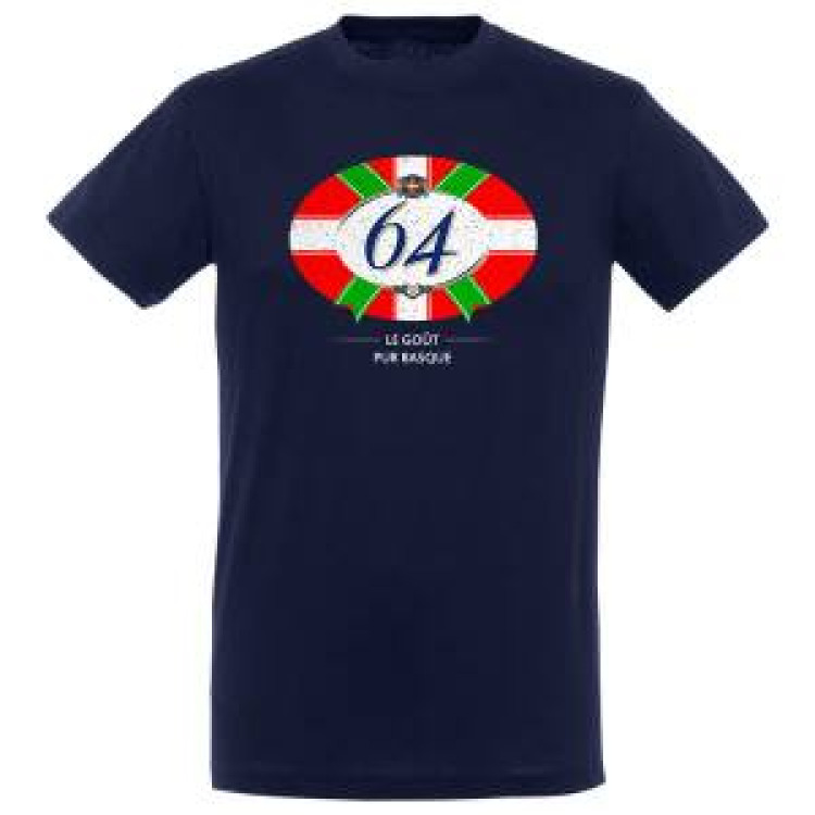 T-shirt unisexe Le Go&ecirc;t Pur Basque 64 Marine M