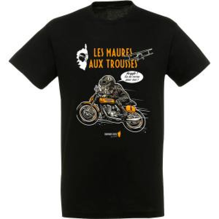 Tshirt unisexe Les Maures Aux Trousses Corse Noir Profond M