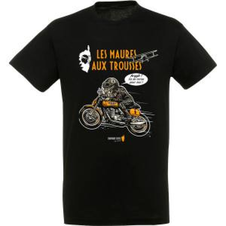 T-shirt unisexe Les Maures Aux Trousses Corse Noir Profond M