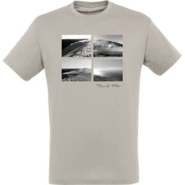 Tshirt unisexe Les Quatre Vues Dune du Pilat Gris Clair S