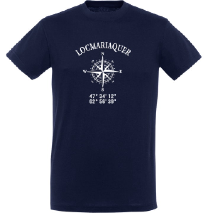 Tshirt unisexe Locmariaquer GPS Blanc S