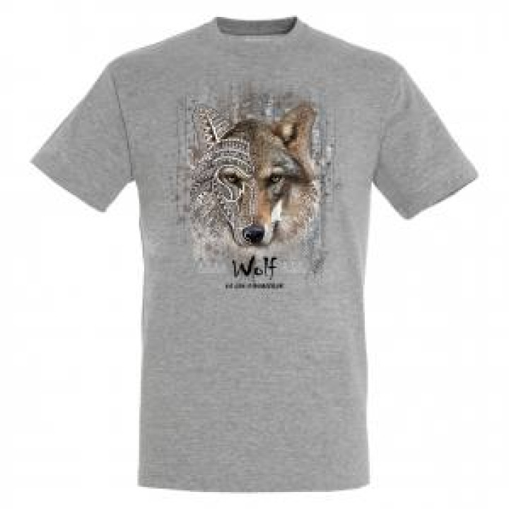 Tshirt unisexe Loup Col dAubisque Gris Chiné XS