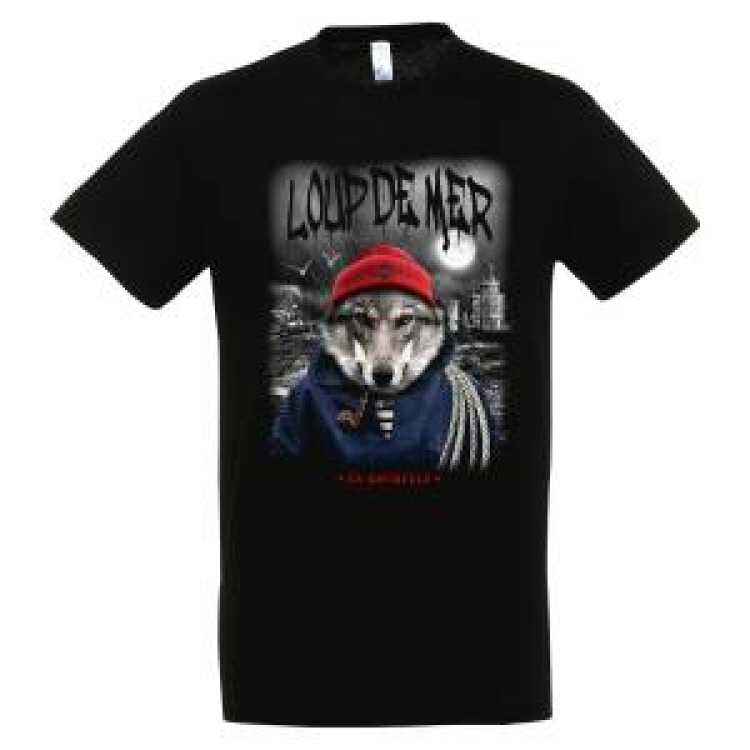 T-shirt unisexe Loup de Mer la Rochelle Noir Profond M
