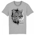 T-shirt unisexe Loup Native Tribes Loudenvielle Gris Chiné XS