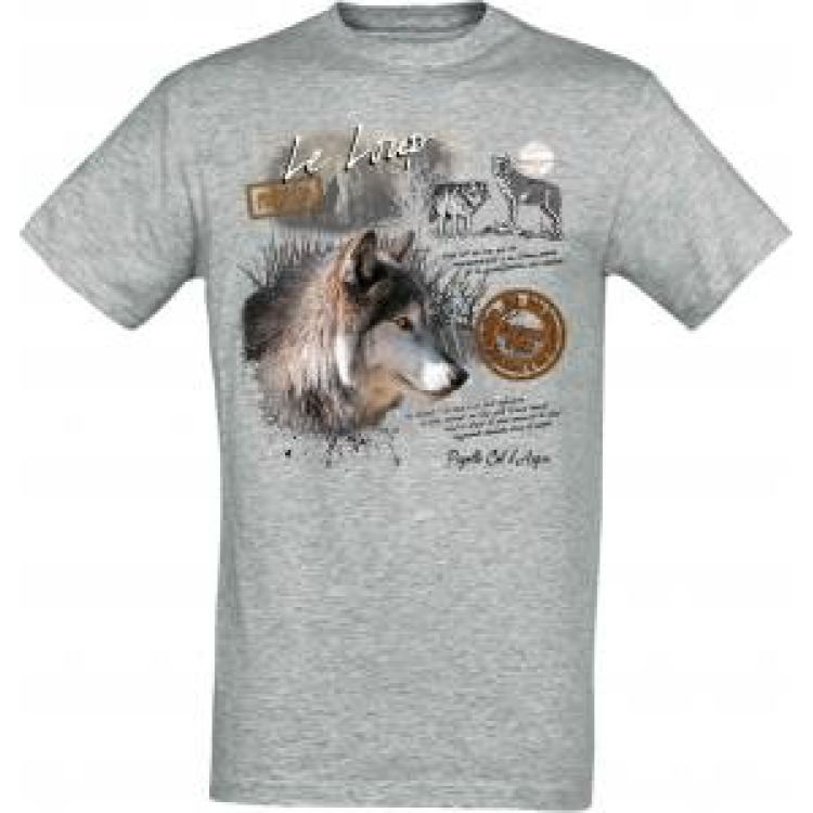 T-shirt unisexe Loup Payolle Col d&rsquo;Aspin Gris Chin&eacute; M