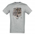 T-shirt unisexe Loup Pyrénées Gris Chiné XS