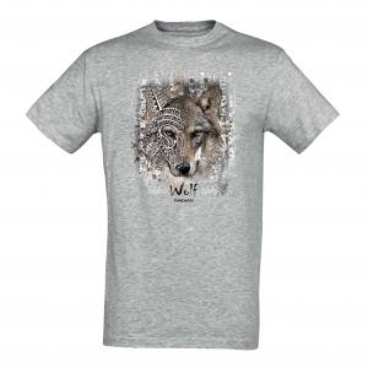 T-shirt unisexe Loup Pyrénées Gris Chiné 3XL