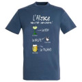 T-shirt unisexe L’Alsace Fait Son Cinéma Strasbourg Noir Profond XS