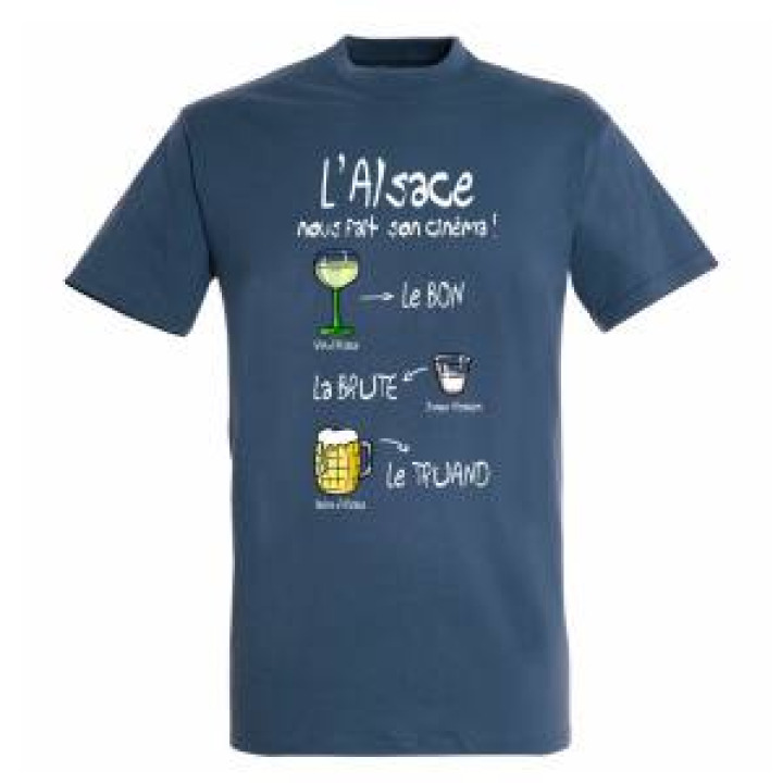 Tshirt unisexe LAlsace Fait Son Cinéma Denim S