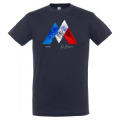 T-shirt unisexe M-Impression Pyrénées la Mongie Marine XS