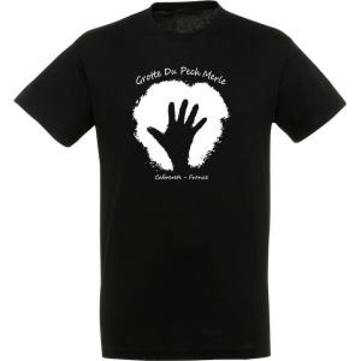 Tshirt unisexe Main Seule Pech Merle Noir Profond S