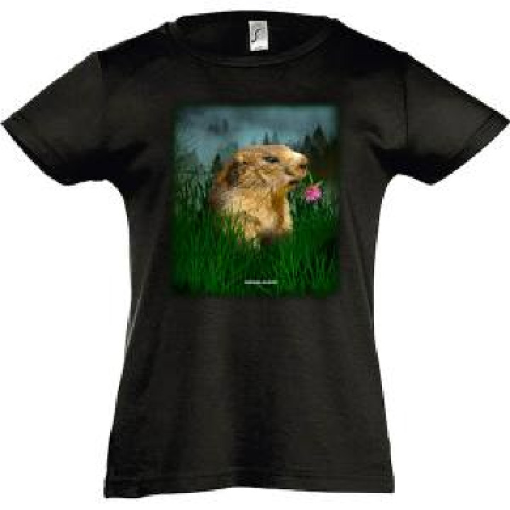 Tshirt unisexe Marmotte Argelès Gazost Noir Profond XS