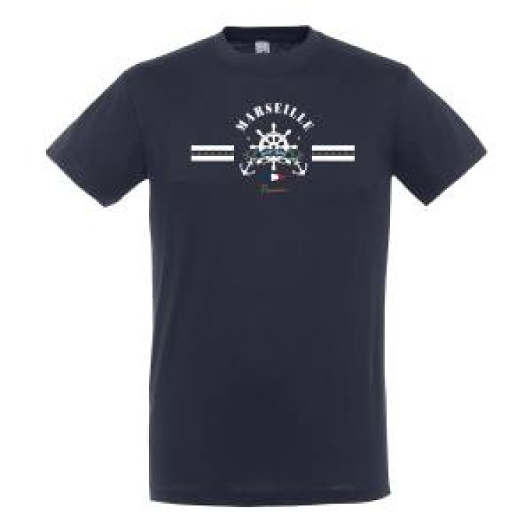 T-shirt unisexe Marseille Navy Cruise Provence Blanc S