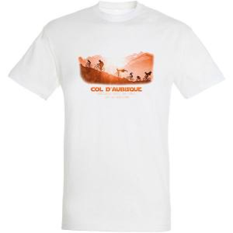 T-shirt unisexe Meilleur Sport de Vélo de la Galaxie Col d’Aubisque Blanc XS