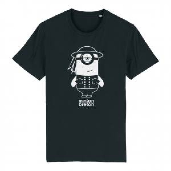 Tshirt unisexe Minion Breton Noir Profond S