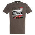 T-shirt unisexe Monaco Monte Carlo Vus du Palais/ Formule 1 Rouge Noir Profond S