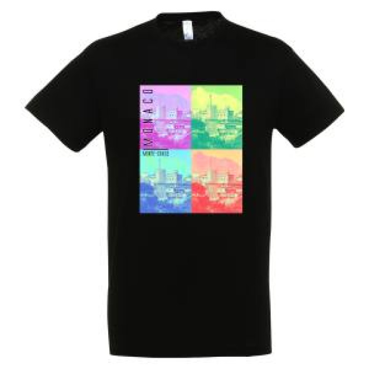 Tshirt unisexe Monaco Pop art Palais Princier Denim S
