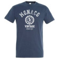 T-shirt unisexe Monaco Vintage Gris Chiné S