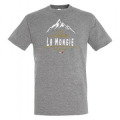 T-shirt unisexe Montagne Col du Tourmalet 2115m la Mongie Gris Chiné XS