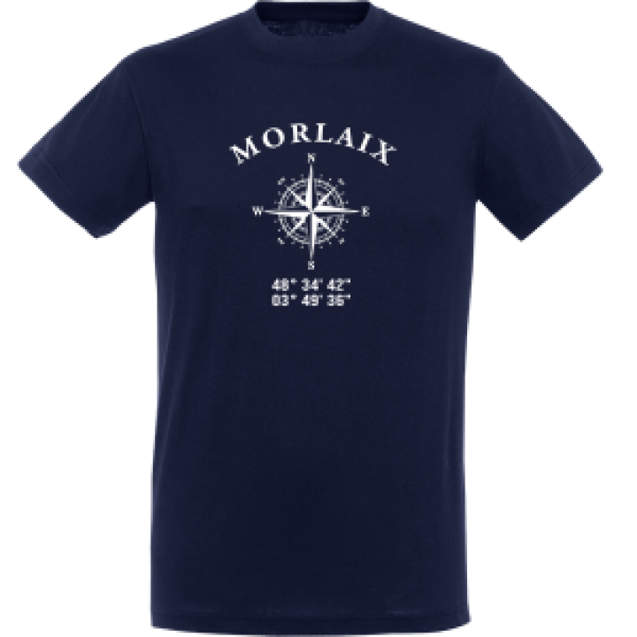 Tshirt unisexe Morlaix GPS Marine M