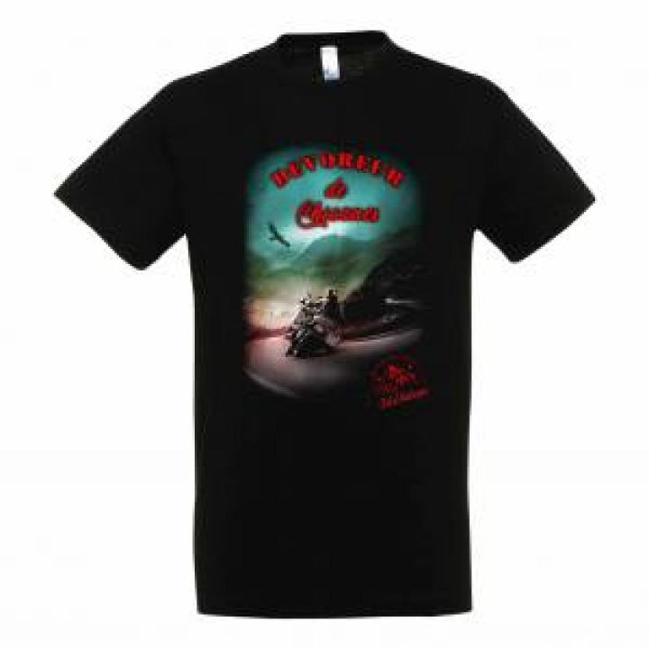 Tshirt unisexe Moto Dévoreur de Chicanes Col dAubisque Noir Profond XS