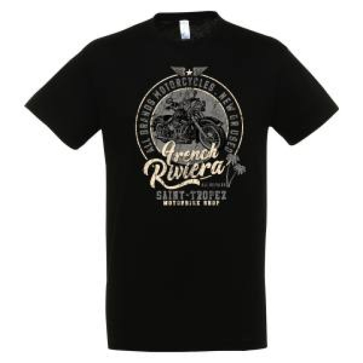 Tshirt unisexe Motocycles French Riviera Saint Tropez Kaki S