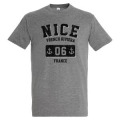 T-shirt unisexe Nice French Riviera 06 Gris Chiné S