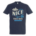 T-shirt unisexe Nice le Negresco (Dessin) Original 06 Vieux Nice French Riviera Zinc S