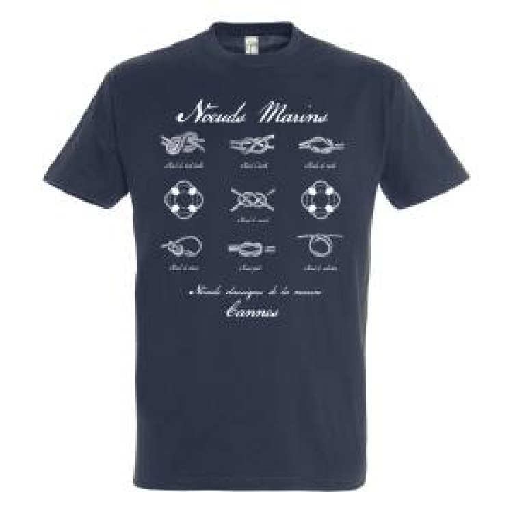 T-shirt unisexe Noeuds Marins Cannes Marine XXL