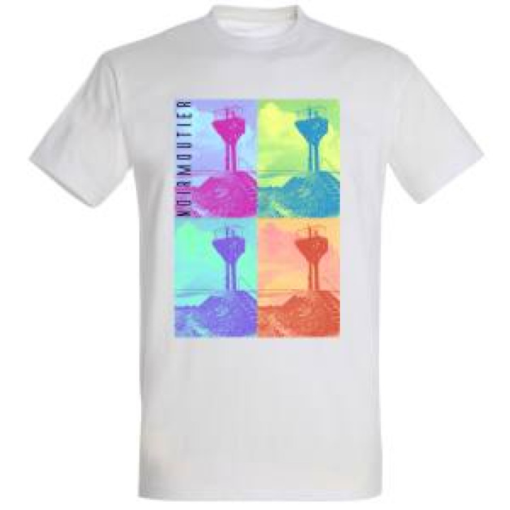 Tshirt unisexe Noirmoutier Pop art Noir Profond XS