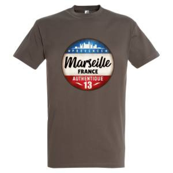 Tshirt unisexe Ombre de Marseille Provence Marseille France Authentique 13 Zinc S