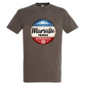 T-shirt unisexe (Ombre de Marseille) Provence Marseille France Authentique 13 Zinc S