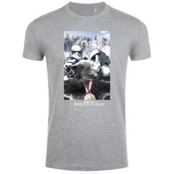 Tshirt unisexe Ours Champion de la Galaxie Saint Lary Gris Chiné S