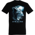 T-shirt unisexe Ours Live Free Ride Strong Pyrénées Noir Profond XS