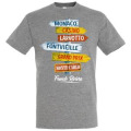T-shirt unisexe Pancarte Monaco/ Casino/ Larvotto/ Fontvieille/ Grand Prix/ Monte Carlo Gris Chiné S