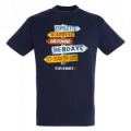 T-shirt unisexe Panneau Pays Basque Hendaye Marine S