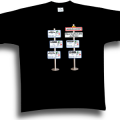 T-shirt unisexe Panneaux Grands Cols de Pyrénées Argelès Gazost Noir Profond XS