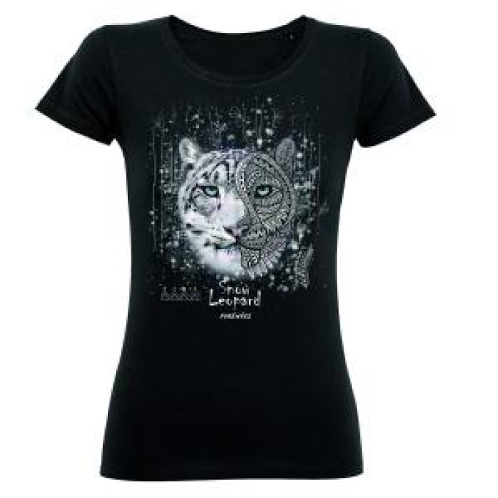 Tshirt unisexe Panthère des Neiges Pyrénées Noir Profond S