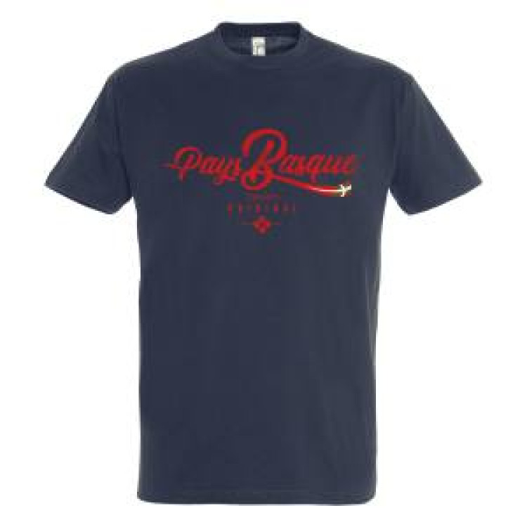 T-shirt unisexe Pays Basque Espelette Original Marine XS