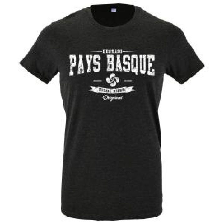 Tshirt unisexe Pays Basque Original Anthracite Chiné S