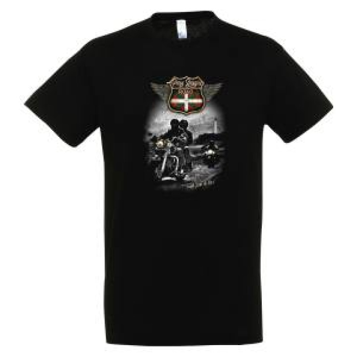Tshirt unisexe Pays Basque Road Saint Jean de Luz Noir Profond S