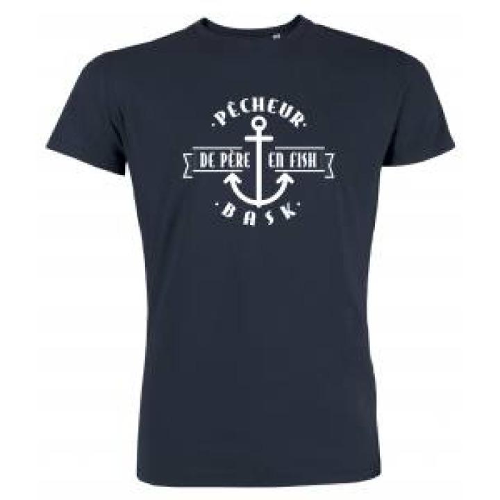 Tshirt unisexe Pêcheur Bask de Père en Fish Marine XS